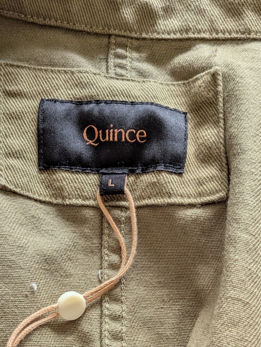 NWT Quince Organic Comfort Stretch Chore Jacket L Cotton Gorpcore Shacket - Picture 7 of 8